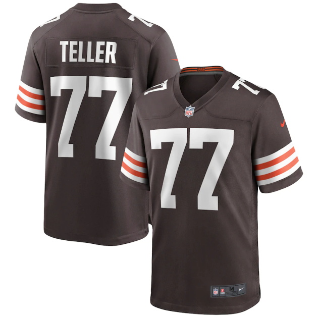 mens nike wyatt teller brown cleveland browns game jersey